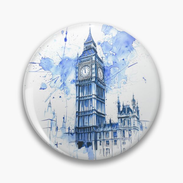 Item preview, Big Ben Watercolour designed and sold by Kobi-PrintVibes.