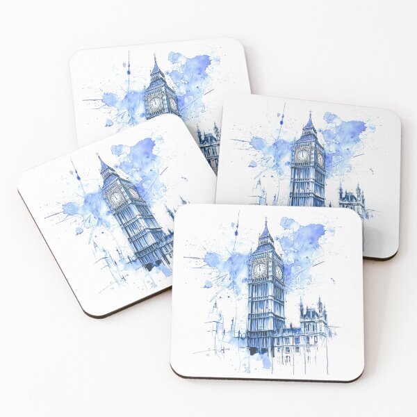 Item preview, Big Ben Watercolour designed and sold by Kobi-PrintVibes.