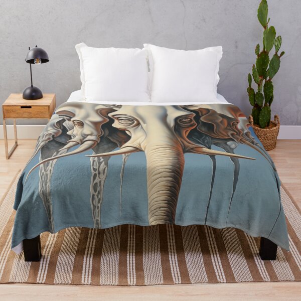 Item preview, Abstract Tusk Mirage: Ethereal Elephant Dreams designed and sold by Mullet Monkey.