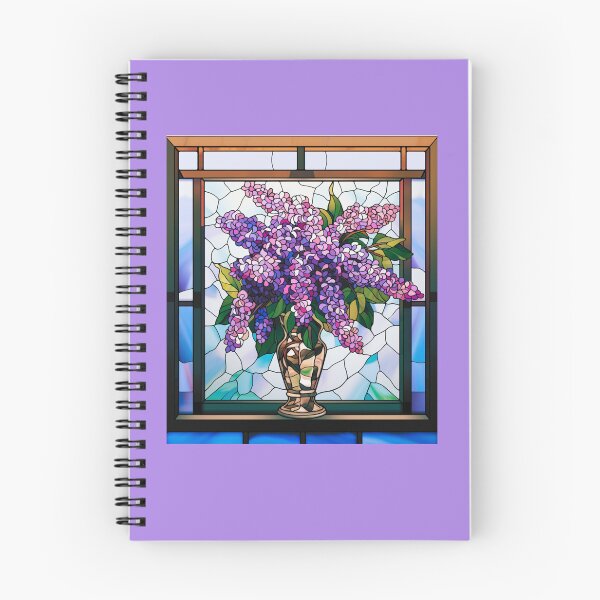 Item preview, Lilacs in Vase designed and sold by stainedglass101.