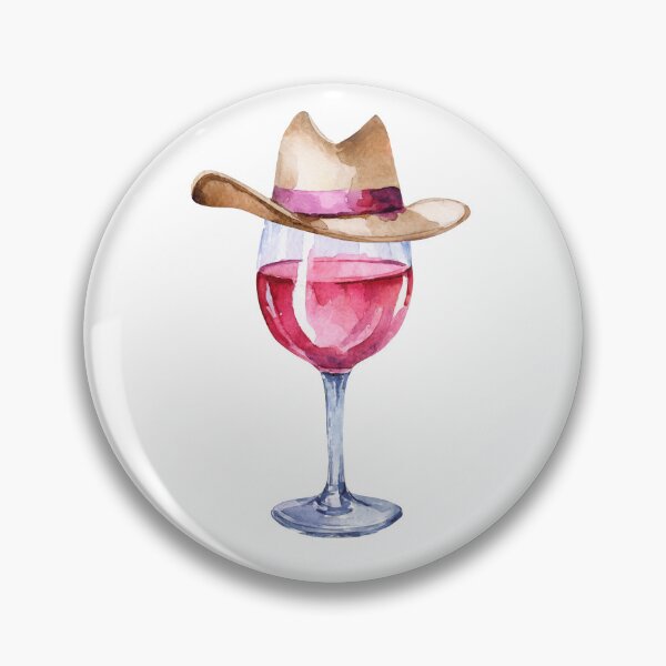 Item preview, pink wine with cowboy hat designed and sold by katelizspra.