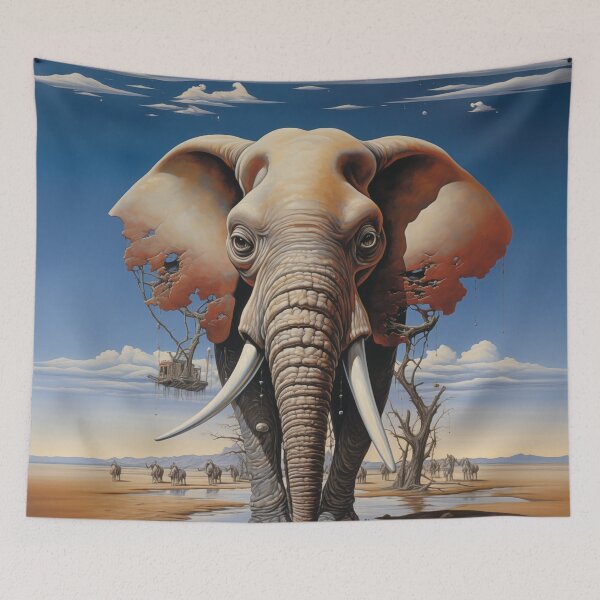 Item preview, Surreal Pachyderm Symphony: Abstract Serenity designed and sold by Mullet Monkey.