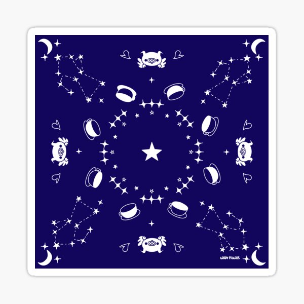 Item preview, Giddy Piggies Coffee Star Bandana designed and sold by Giddy Piggies.