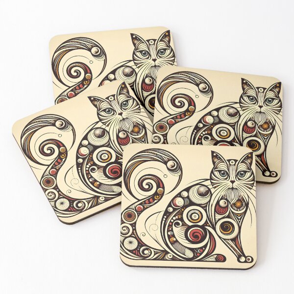 Item preview, Cymric Elegance: Artistic Whisker Serenity designed and sold by BastKittyStore.