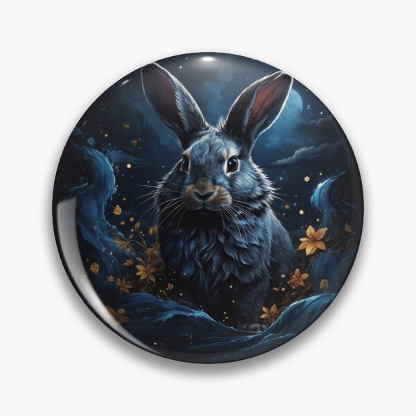 Item preview, stary night blue black rabbit Cosmic  designed and sold by dimaxstore.