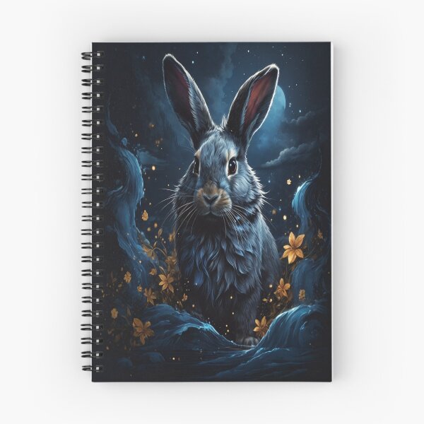 Item preview, stary night blue black rabbit Cosmic  designed and sold by dimaxstore.