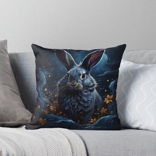 Item preview, stary night blue black rabbit Cosmic  designed and sold by dimaxstore.