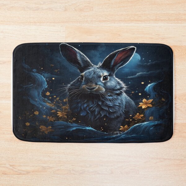 Item preview, stary night blue black rabbit Cosmic  designed and sold by dimaxstore.