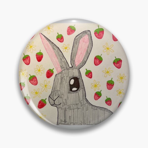 Artikelvorschau, Hase, Blumen und Erdbeeren entworfen und verkauft von mArtisticOasis.