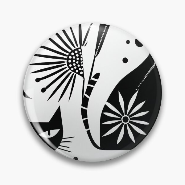 Item preview, Egyptian Cat Pattern - Black and White Motif designed and sold by HausKatz.