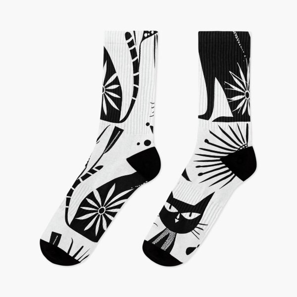 Item preview, Egyptian Cat Pattern - Black and White Motif designed and sold by HausKatz.