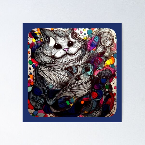 Item preview, Rainbow funny and cheerful kitten. designed and sold by Zofia Sosnecka.