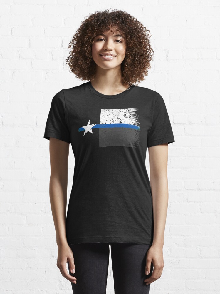 "Texas Highway Patrol Ranger Law Enforcement Thin Blue Line Flag" T