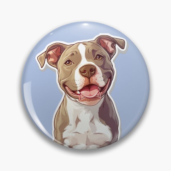 Item preview, Happy Pitbull Boy Puppy designed and sold by DozerDaisyShop.