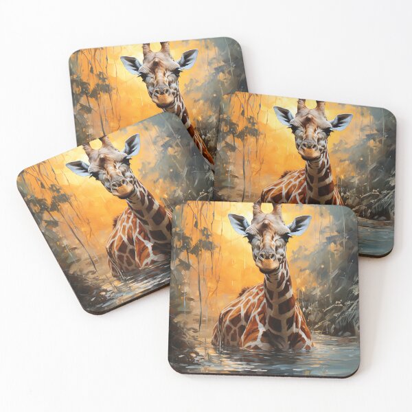 Item preview, Giraffe Bath | Original Art | Home Decor designed and sold by Peek-Designs.