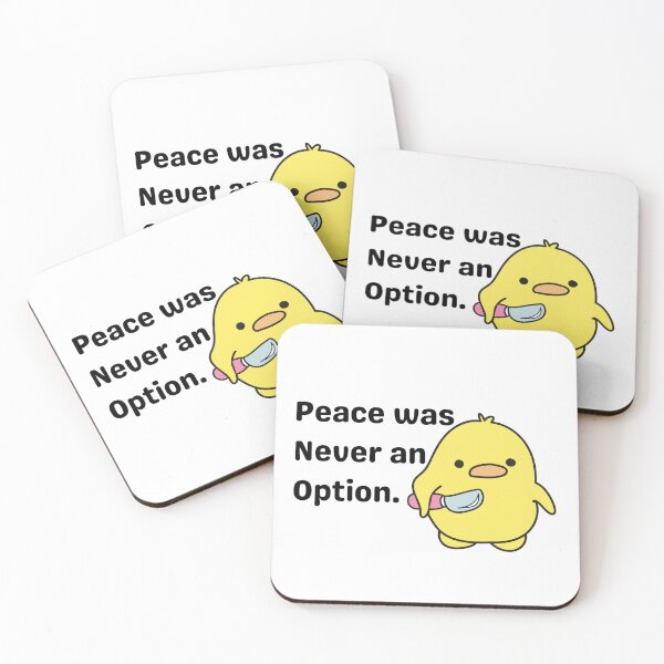 Item preview, Peace was never an option, funny duck designed and sold by NaaEchDesign ⭐⭐⭐⭐⭐.