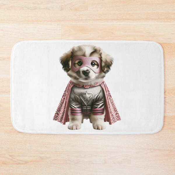 Item preview, Stylish Super Pup: Pink and Silver Hero Puppy Dog designed and sold by FunArt4Everyone.