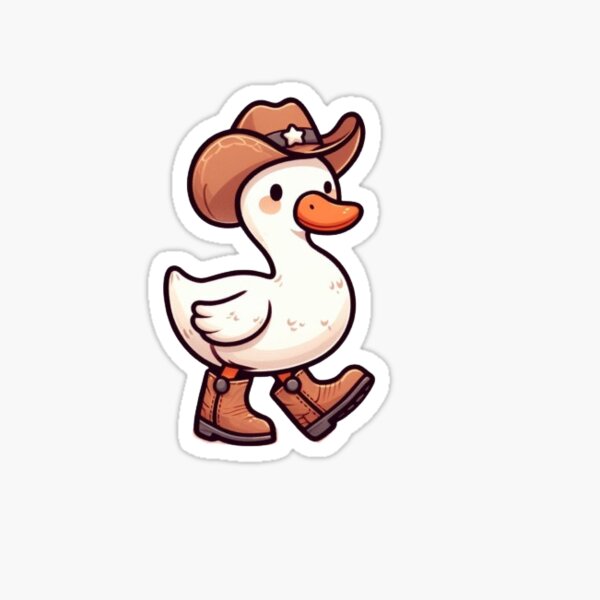 Item preview, Cute Duck Wearing a Cowboy Hat designed and sold by WesternCustoms.