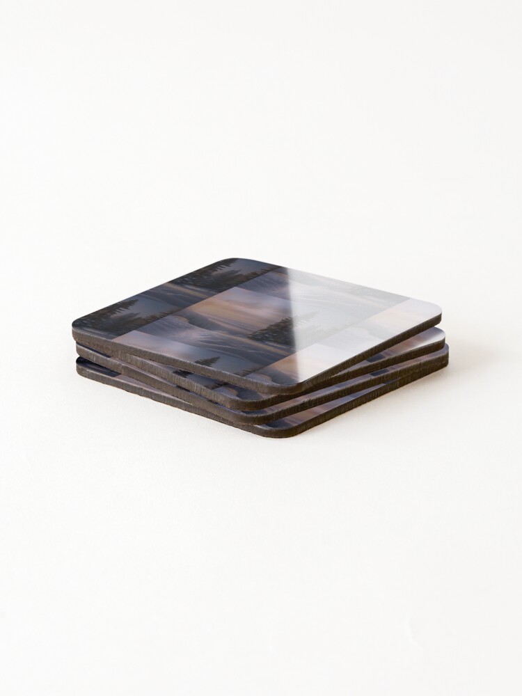 Thumbnail 4 of 5, Coasters (Set of 4), Snowfall Sunset designed and sold by ReedS8.