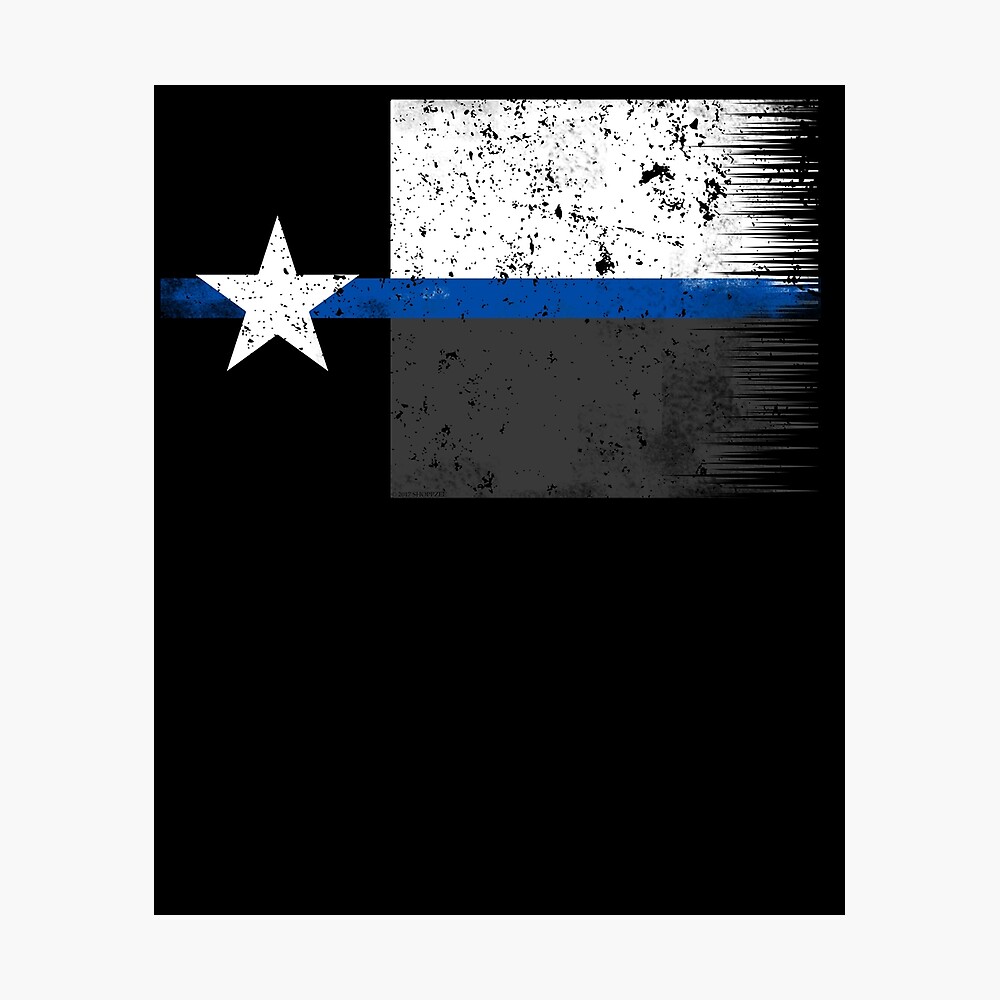 Texas Rangers Police Decal - For The Thin Blue Line