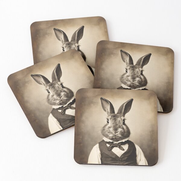 Item preview, Rabbit Portrait Victorian Artistic Gift Fashion Animal  designed and sold by popanato.