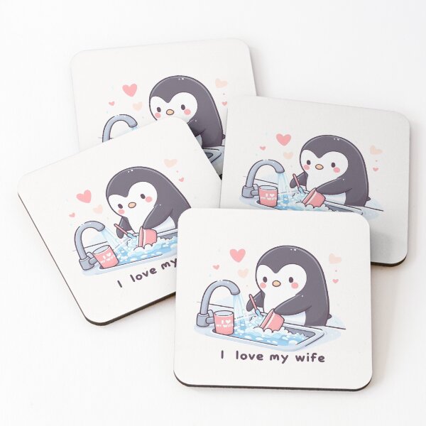 Item preview, I Love My Wife Penguin designed and sold by LemuellTrends.