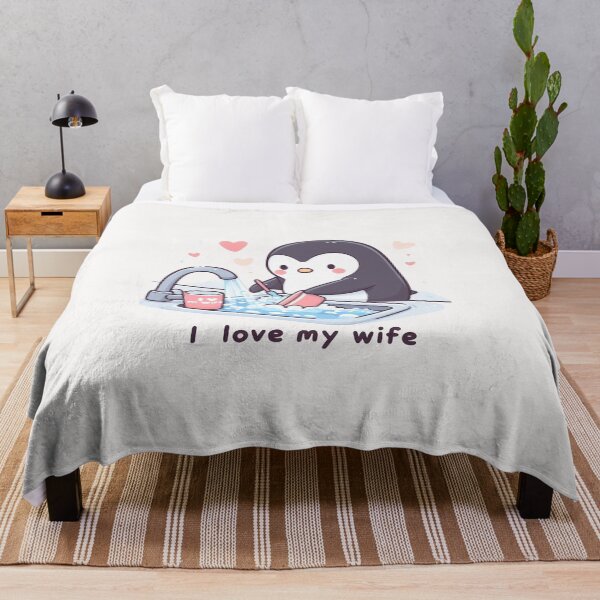 Item preview, I Love My Wife Penguin designed and sold by LemuellTrends.