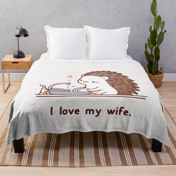 Item preview, I Love My Wife Hedgehog designed and sold by LemuellTrends.