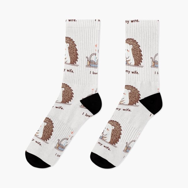 Item preview, I Love My Wife Hedgehog designed and sold by LemuellTrends.