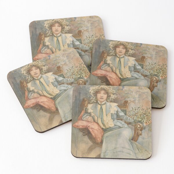 Item preview, Portrait of a girl, by Alphonse Mucha. HIGH DEFINITION designed and sold by MINDTHECHERRY.