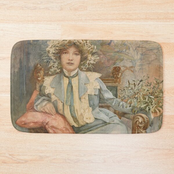 Item preview, Portrait of a girl, by Alphonse Mucha. HIGH DEFINITION designed and sold by MINDTHECHERRY.