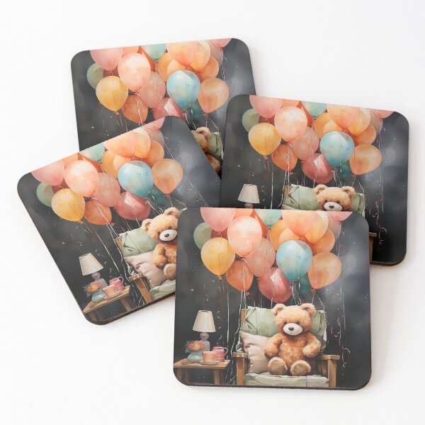 Item preview, Bear and Baloons Nursery Poster | Original Art | Home Decor designed and sold by Peek-Designs.