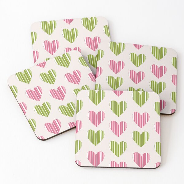 Item preview, Striped Hearts - Light Pink designed and sold by JaselviiStudio.