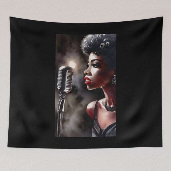 Item preview, Noir Vintage Afro-American Noir Singer Woman designed and sold by RESToRAPTOR.