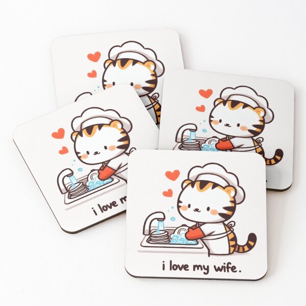 Item preview, I Love My Wife Tiger designed and sold by LemuellTrends.