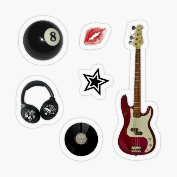 Item preview, rockstars girlfriend aesthetic sticker pack designed and sold by dewdrop-designs.
