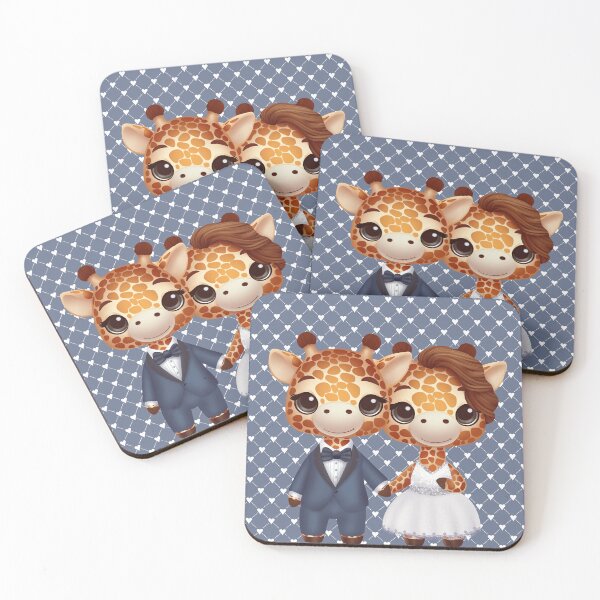 Item preview, Giraffe couple designed and sold by SDCillustration.