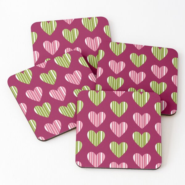 Item preview, Striped Hearts - Pink designed and sold by JaselviiStudio.