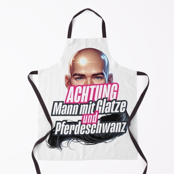 Artikelvorschau, Achtung Mann mit Glatze und Pferdeschwanz Männer Spaß entworfen und verkauft von LLSGermany.