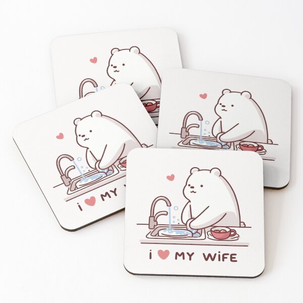 Item preview, I Love My Wife Polar Bear designed and sold by LemuellTrends.