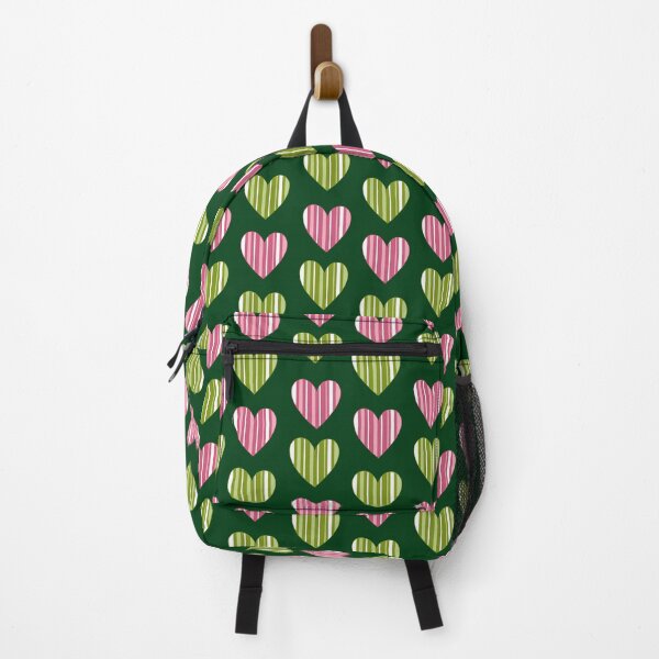 Item preview, Striped Hearts - Green designed and sold by JaselviiStudio.