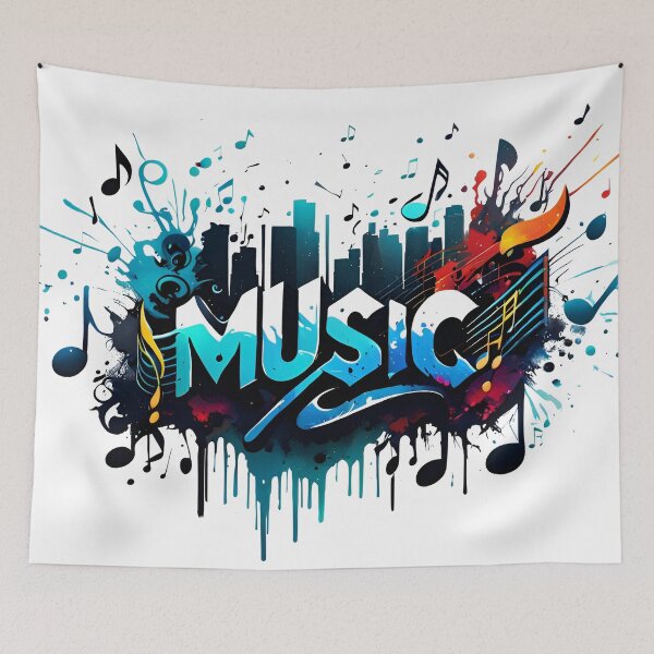 Item preview, Colorful Graffiti Music designed and sold by DisneyKrayzie.