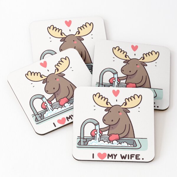 Item preview, I Love My Wife Moose designed and sold by LemuellTrends.
