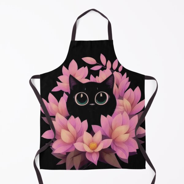 Item preview, cute cat in flowers designed and sold by Harmonysens.