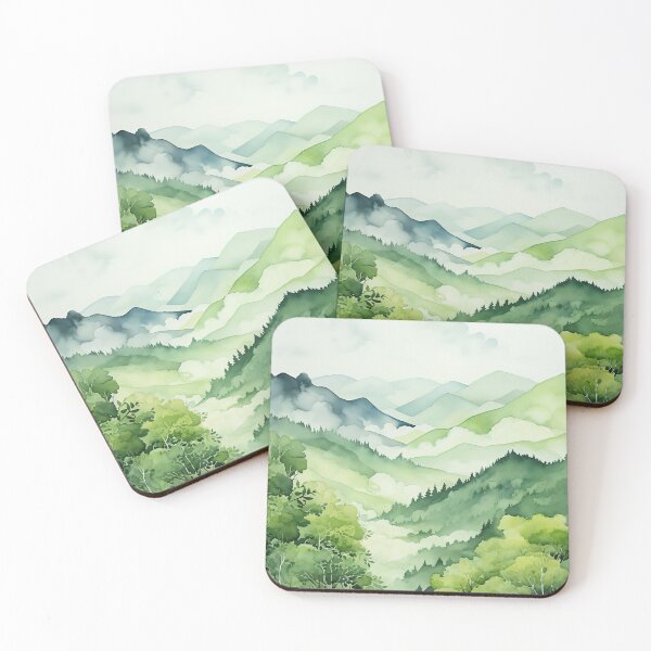 Item preview, Green Forest Field Landscape | Original Art | Home Decor designed and sold by Peek-Designs.