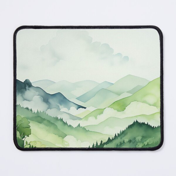 Item preview, Green Forest Field Landscape | Original Art | Home Decor designed and sold by Peek-Designs.