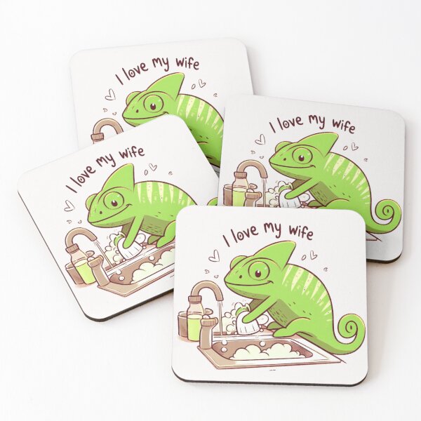 Item preview, I Love My Wife Chameleon designed and sold by LemuellTrends.