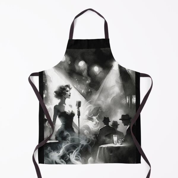 Item preview, Noir Vintage Jazz Singer in a Smoky Bar designed and sold by RESToRAPTOR.