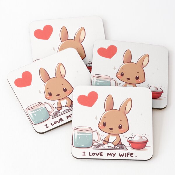 Item preview, I Love My Wife Kangaroo designed and sold by LemuellTrends.