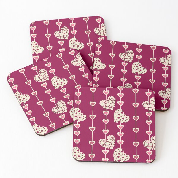 Item preview, String Hearts -  Dark Pink designed and sold by JaselviiStudio.